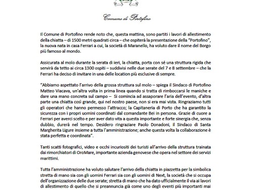 Levante news - Comunicato di Portofino 31082017